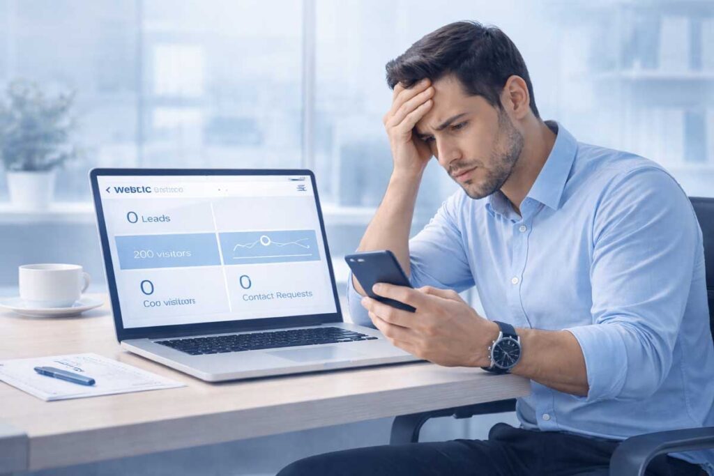 Site web professionnel sans trafic ni clients