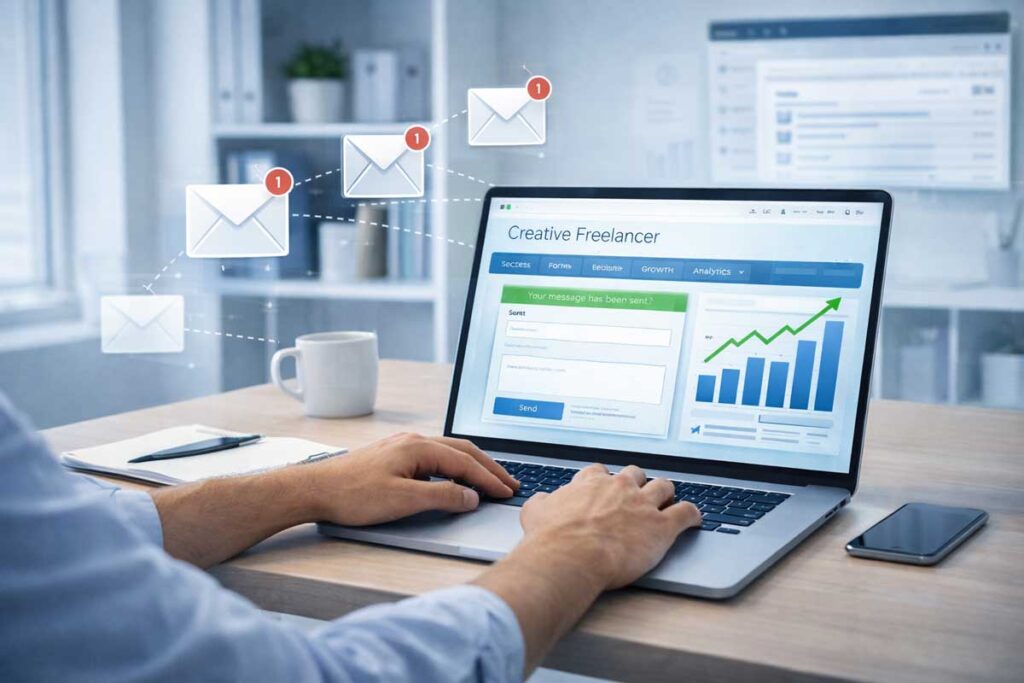 Site web d’indépendant générant des demandes clients via formulaire et SEO