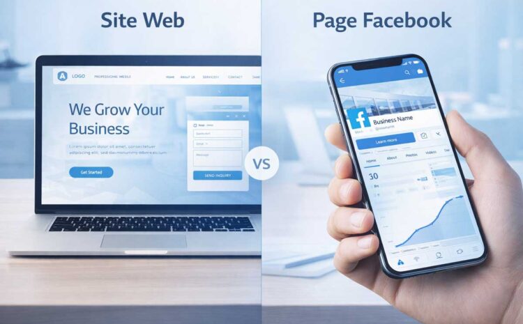 Comparaison entre un site web et une page Facebook pour une entreprise
