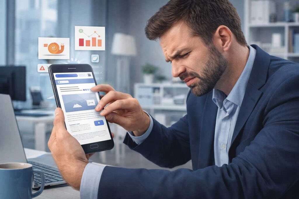 site web non mobile mauvaise experience utilisateur smartphone
